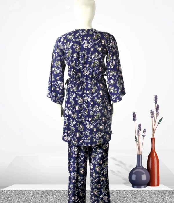 Blue Floral Co-Ord Set – Shamraat