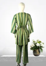 Green Strip Co-Ord Set – Shamraat