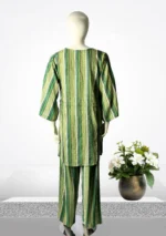 Green Strip Co-Ord Set – Shamraat